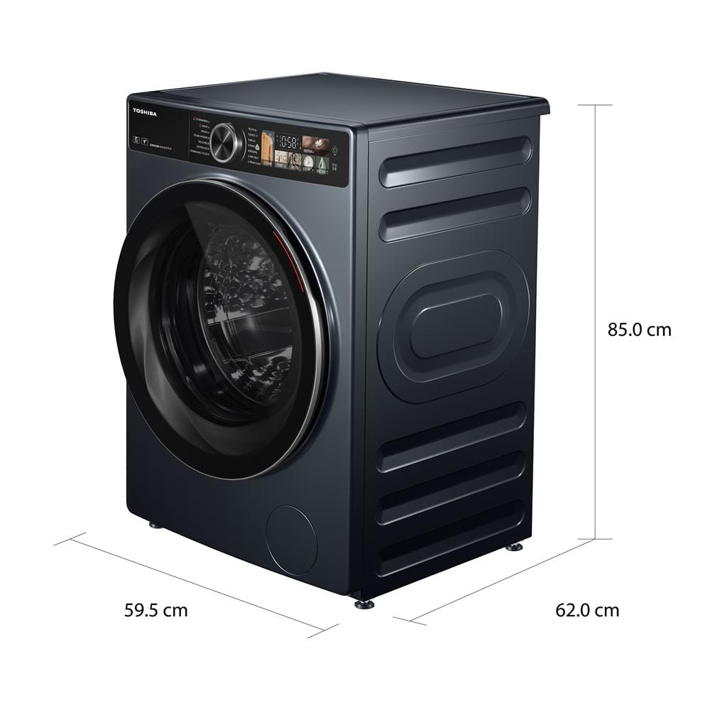 เครื่องซักผ้าฝาหน้า TOSHIBA TW-T25BZP140MWT(MG) 13 กก. อินเวอร์เตอร์ สีเทาดำ