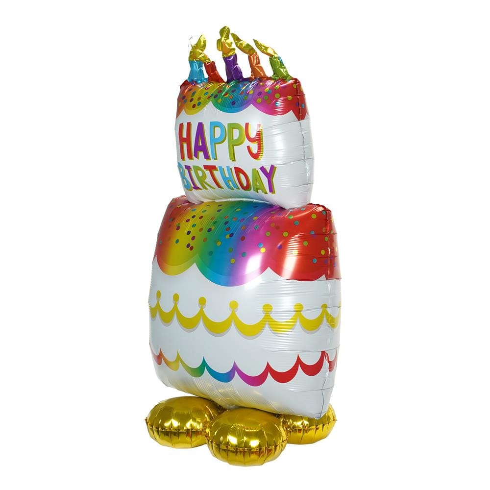 ลูกโป่งฟอยล์ HAPPY BIRTHDAY CAKE SNAZZ 43 นิ้ว สีรุ้ง