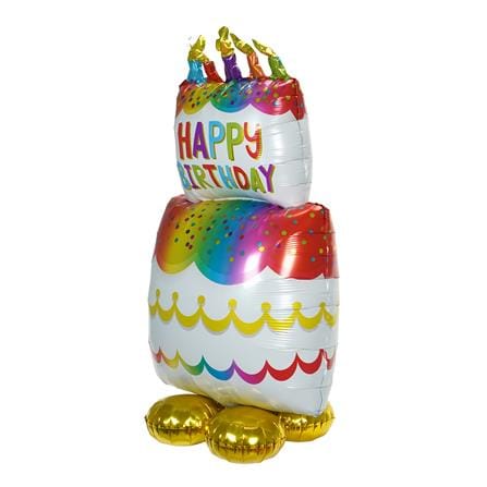 ลูกโป่งฟอยล์ HAPPY BIRTHDAY CAKE SNAZZ 43 นิ้ว สีรุ้ง_1