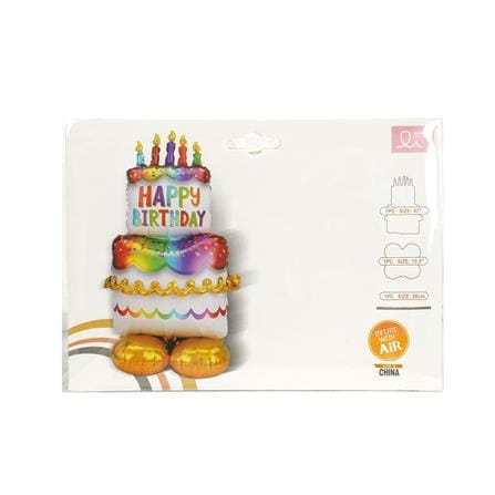 ลูกโป่งฟอยล์ HAPPY BIRTHDAY CAKE SNAZZ 43 นิ้ว สีรุ้ง_3