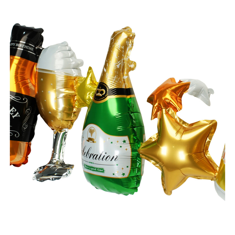 ลูกโป่งฟอยล์ WINE PARTY SNAZZ 40 นิ้ว สีทอง/เขียว
