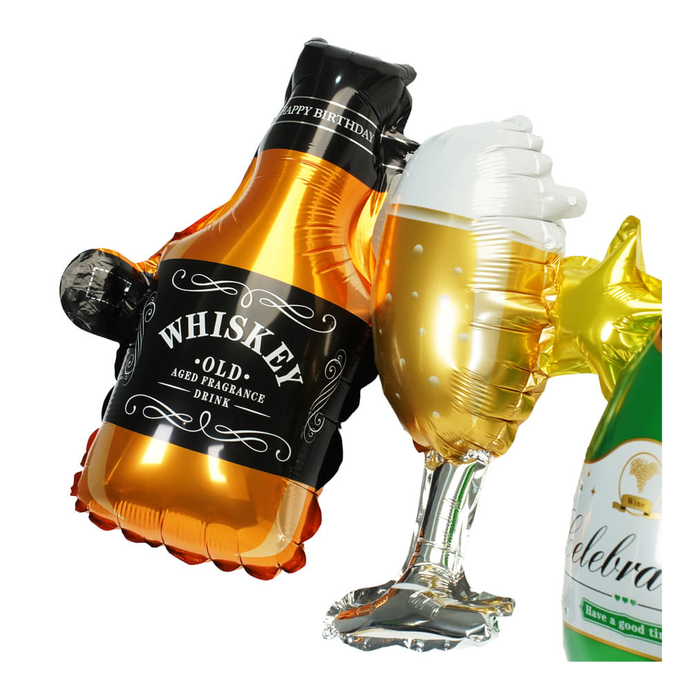 ลูกโป่งฟอยล์ WINE PARTY SNAZZ 40 นิ้ว สีทอง/เขียว