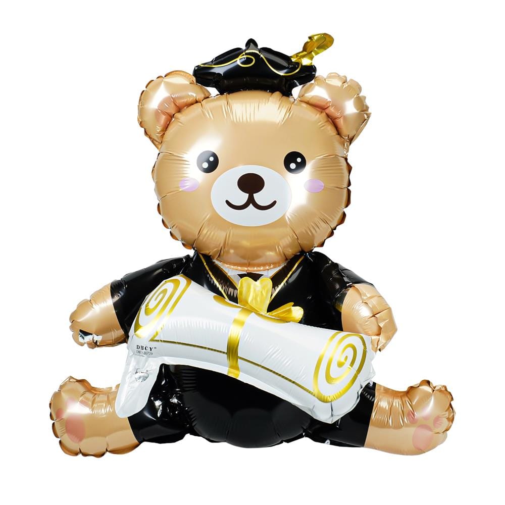ลูกโป่งฟอยล์ GRADUATION BEAR SNAZZ 28 นิ้ว สีขาว/ดำ