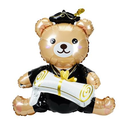 ลูกโป่งฟอยล์ GRADUATION BEAR SNAZZ 28 นิ้ว สีขาว/ดำ_0