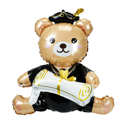 ลูกโป่งฟอยล์ GRADUATION BEAR SNAZZ 28 นิ้ว สีขาว/ดำ_0