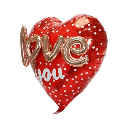 ลูกโป่งฟอยล์ LOVE HEART SNAZZ 24 นิ้ว สีแดง_1