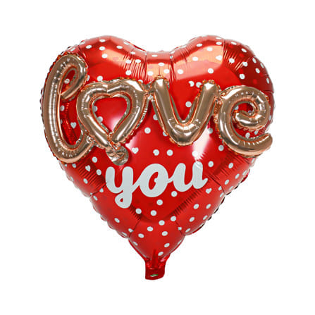 ลูกโป่งฟอยล์ LOVE HEART SNAZZ 24 นิ้ว สีแดง_0