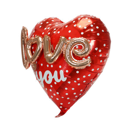 ลูกโป่งฟอยล์ LOVE HEART SNAZZ 24 นิ้ว สีแดง_1