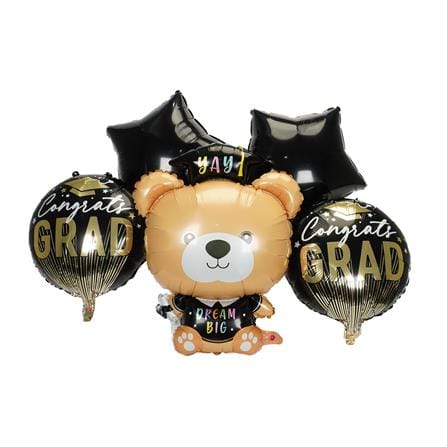 ลูกโป่งฟอยล์ SNAZZ BEAR GRADUATION SET 29 นิ้ว สีดำ_0