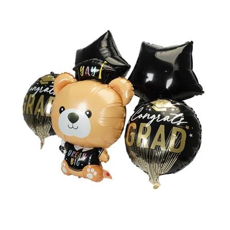 ลูกโป่งฟอยล์ SNAZZ BEAR GRADUATION SET 29 นิ้ว สีดำ_1