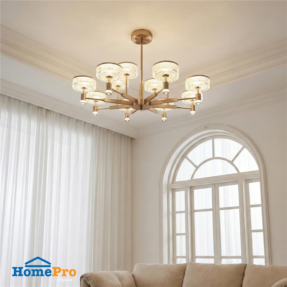 ไฟช่อ LED CARINI KM9855-8+4 132 วัตต์ DAYLIGHT/COOL WHITE/WARM WHITE 12 หัว