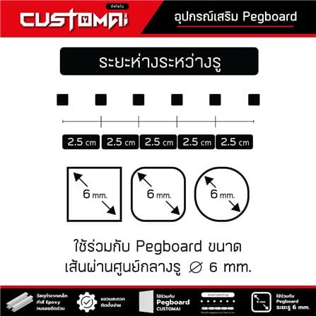 แท่นแขวนเหล็กเสียบไขควง CUSTOMAI สีดำ_7
