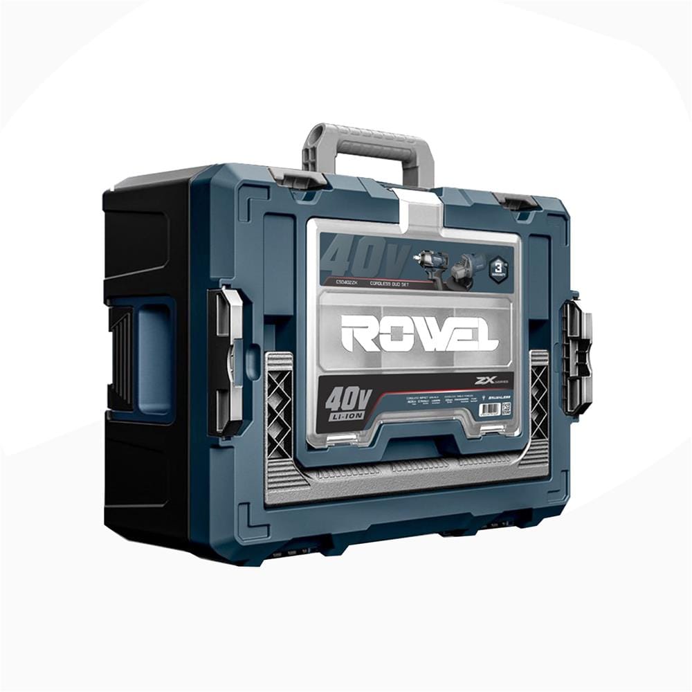 ชุดบล็อคกระแทกและเครื่องเจียรไร้สาย (พร้อมแบตเตอรี่) ROWEL CSD402ZX 40 โวลต์