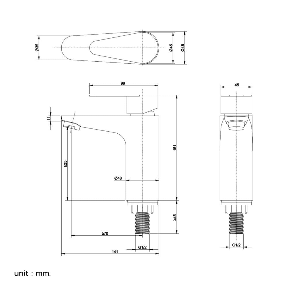 ก๊อกอ่างล้างหน้า NOVABATH NVB-CT139F