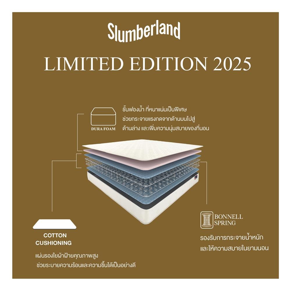 ที่นอนสปริง 6 ฟุต SLUMBERLAND รุ่น LIMITED EDITION