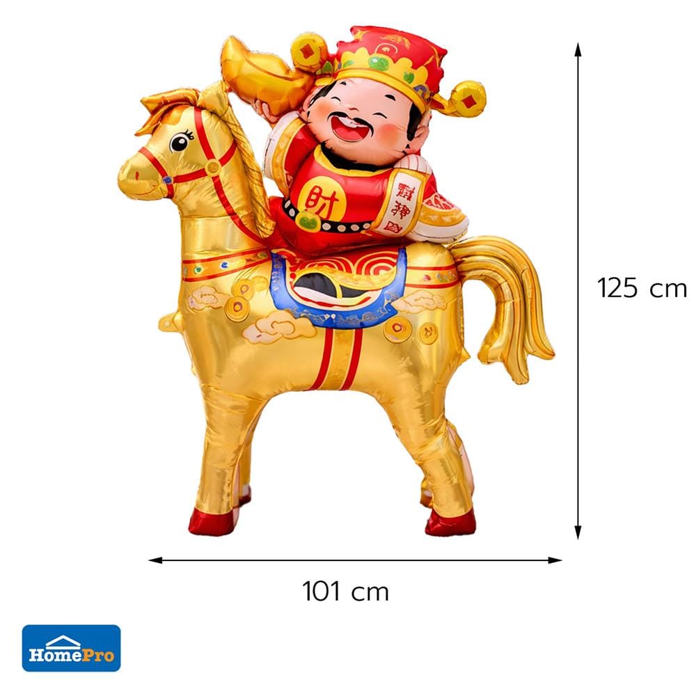 ลูกโป่งฟอยล์ตรุษจีน ม้าทอง UNION HOME 101x125 ซม. สีทอง