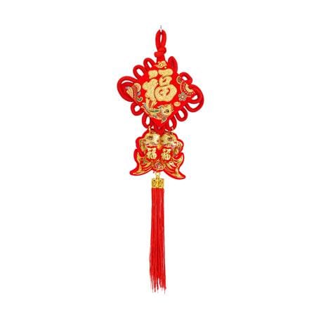 ของตกแต่งตรุษจีน ป้ายห้อยอักษรแดง 2516 UNION HOME 60x22 ซม. สีแดง/ทอง_0