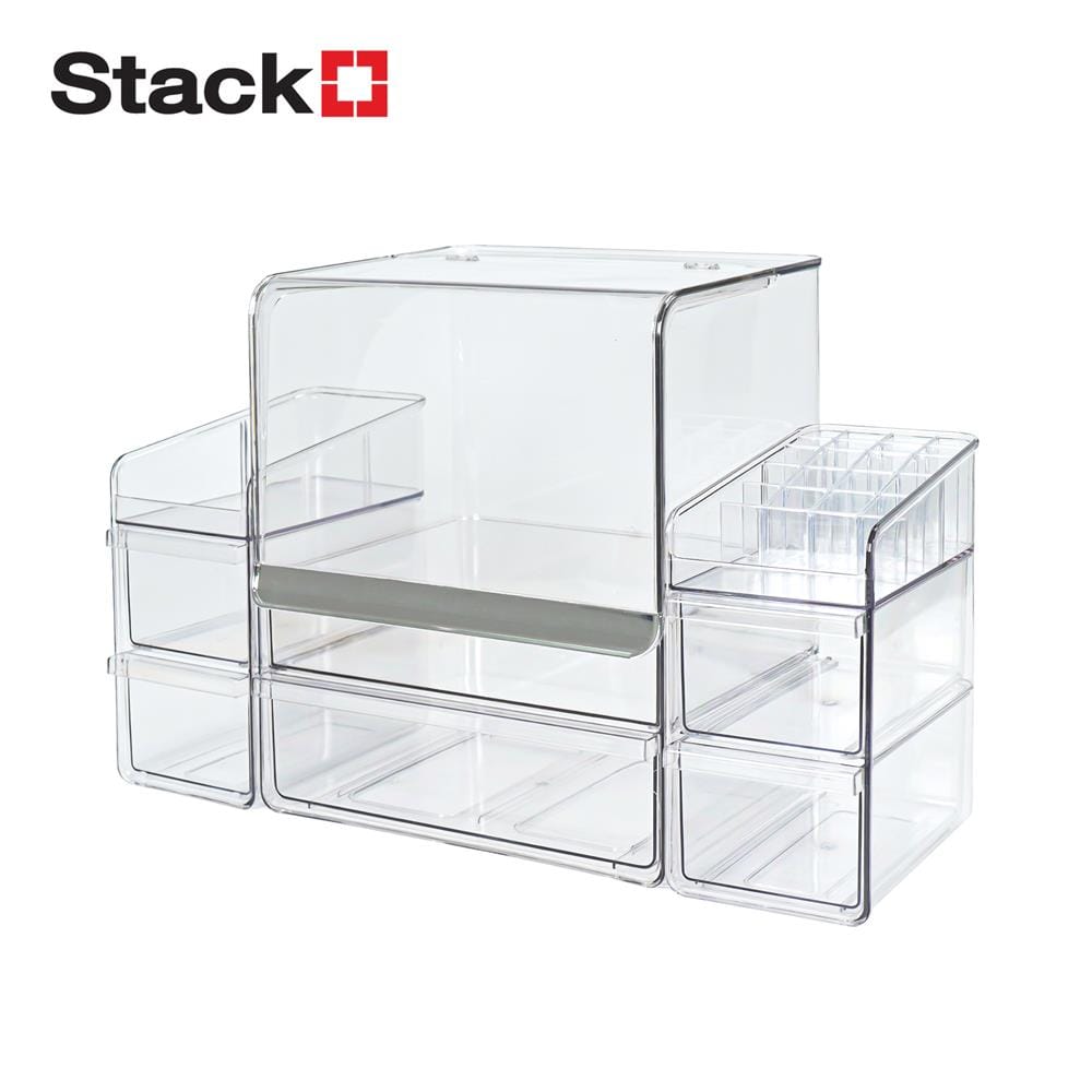 ชุดกล่องลิ้นชัก MAKE UP STACKO BREIS 27x22x32.5 ซม. สีใส