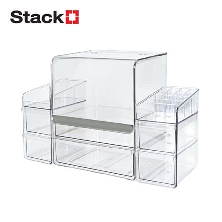 ชุดกล่องลิ้นชัก MAKE UP STACKO BREIS 27x22x32.5 ซม. สีใส_0