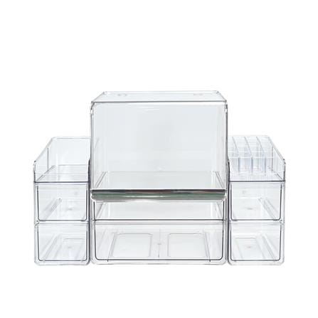 ชุดกล่องลิ้นชัก MAKE UP STACKO BREIS 27x22x32.5 ซม. สีใส_2