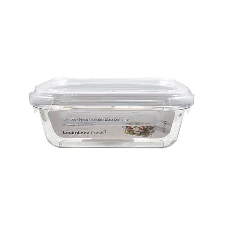 กล่องอาหารแก้ว LOCKNLOCK THE CLEAR 0.64 ลิตร สีขาว/ใส_1