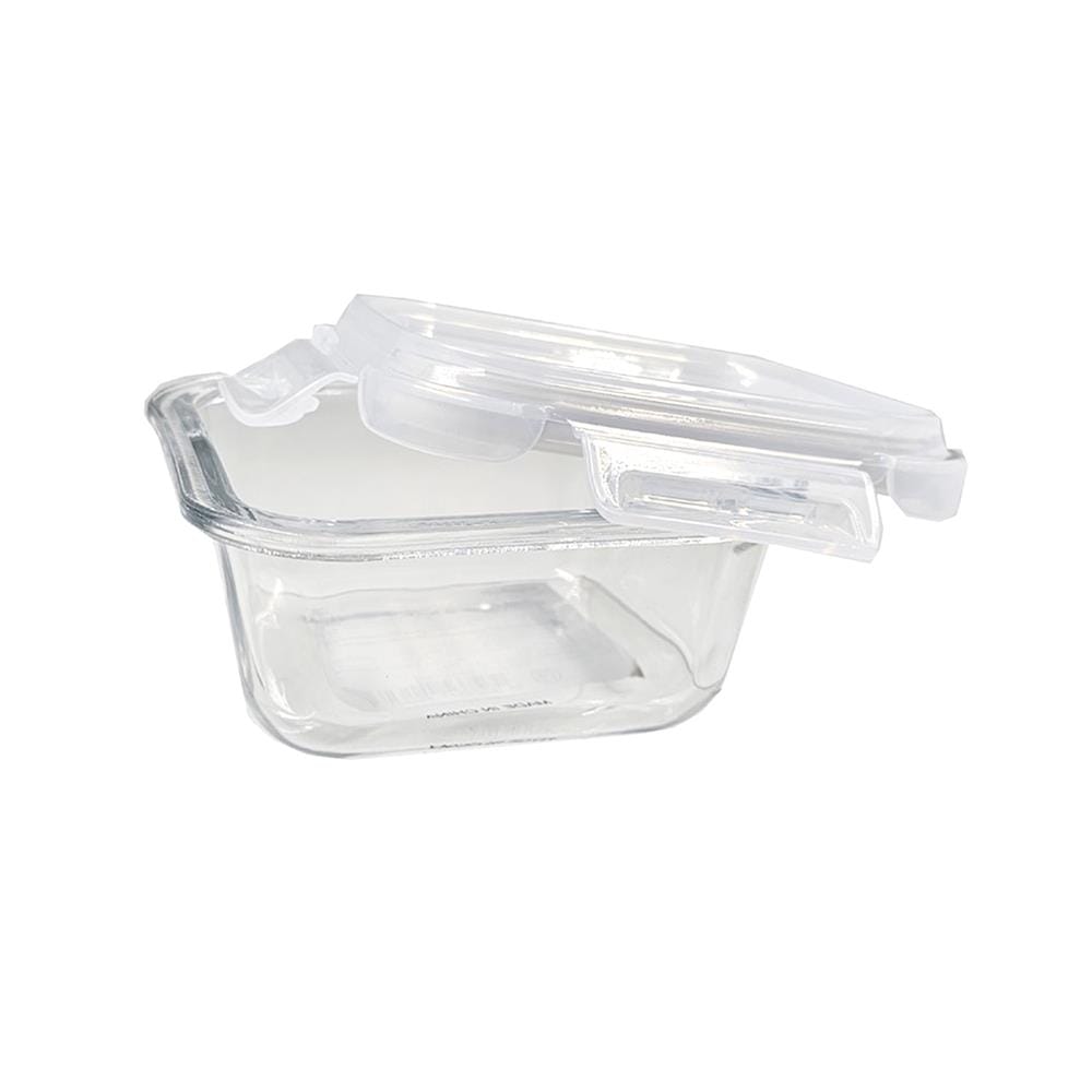 กล่องอาหารแก้ว LOCKNLOCK THE CLEAR 0.32 ลิตร สีขาว/ใส