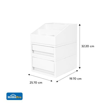 ชุดกล่องลิ้นชัก STACKO NEO 25.7x19.7x32.2 ซม. สีขาว_6