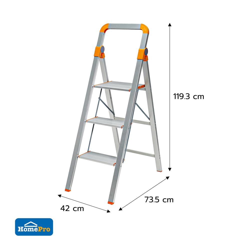 บันไดอะลูมิเนียมมีมือจับ MATALL MINI SLIM AO815-103 3 ขั้น