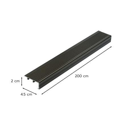 จมูกบันไดอะลูมิเนียม HOME NAP 502001 4.5 ซม. 2 ม. สีดำ_3