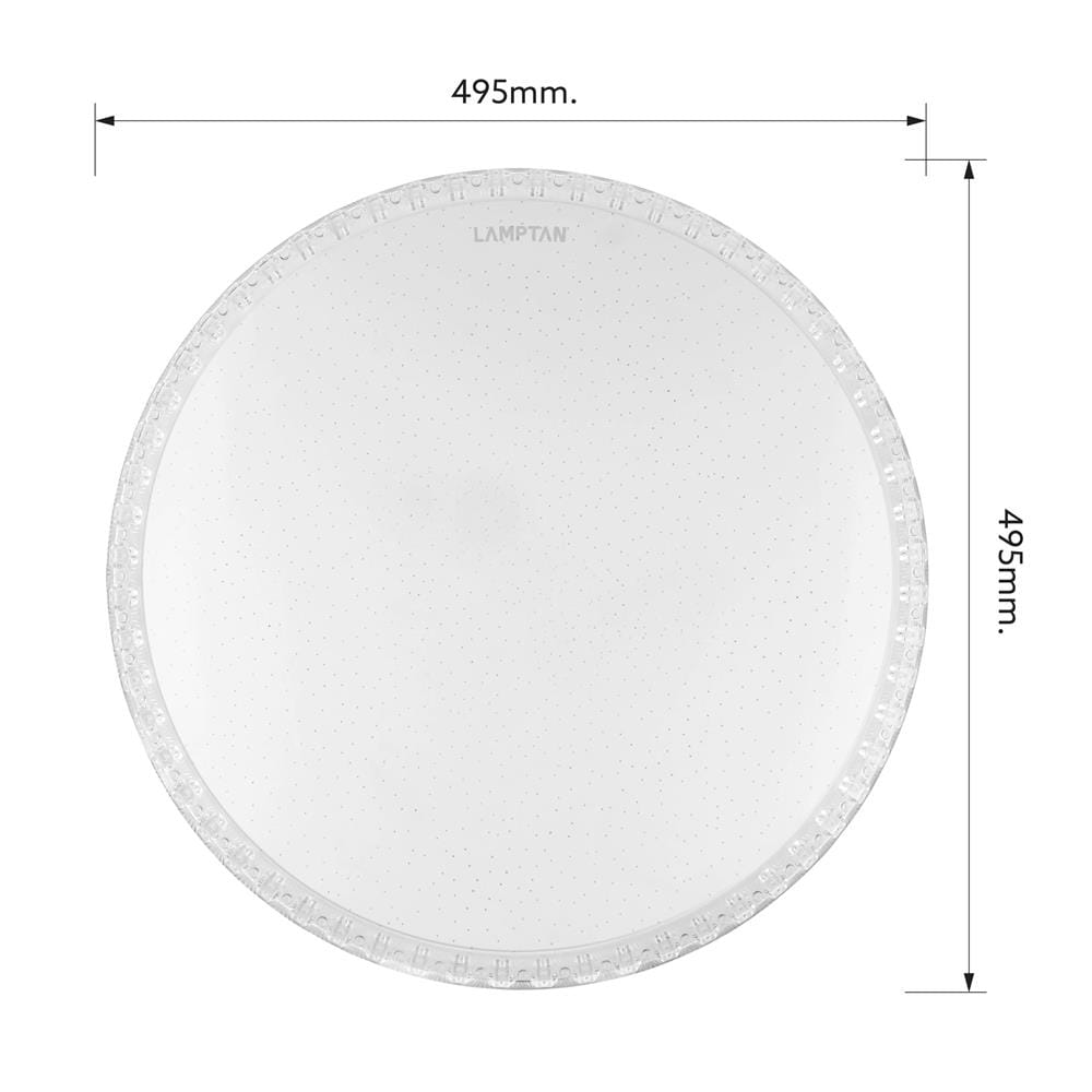 ไฟเพดาน LED LAMPTAN NORA 19 นิ้ว 50 วัตต์ DAYLIGHT/COOL WHITE/WARM WHITE