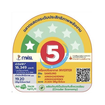 แอร์ผนัง SAMSUNG AR60H24D1DWNST 21500 บีทียู อินเวอร์เตอร์_4