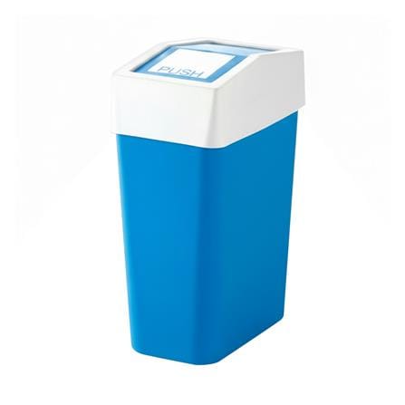 ถังขยะเหลี่ยมฝาสวิง DKW SWING BIN 18 ลิตร สีฟ้า/ขาว_0