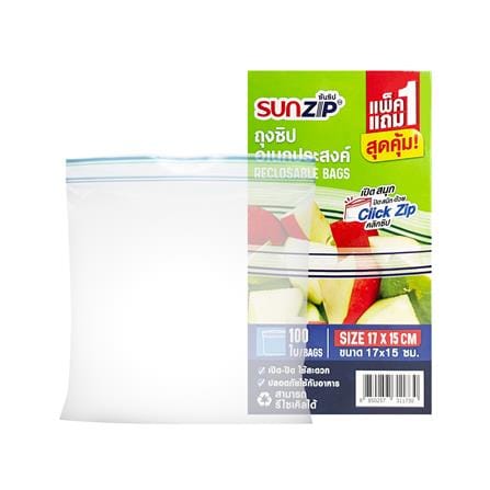 ถุงซิป SUNZIP 17x15 ซม. (100+100 ใบ)_0