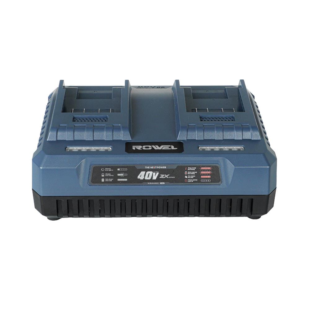 แท่นชาร์จแบตเตอรี่ 2 ช่อง ROWEL BCR4040DZX 40 โวลต์ 4 แอมป์