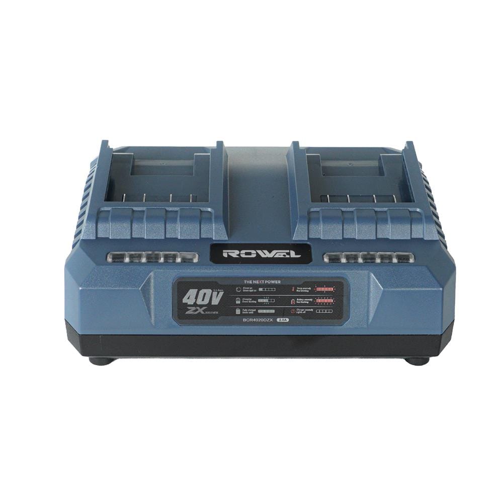แท่นชาร์จแบตเตอรี่ 2 ช่อง ROWEL BCR4020DZX 40 โวลต์ 2 แอมป์