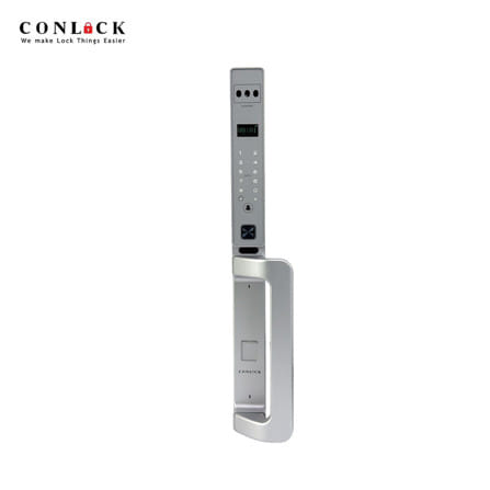 กลอนดิจิตอล CONLOCK XERCON CURVE สีเงิน_0