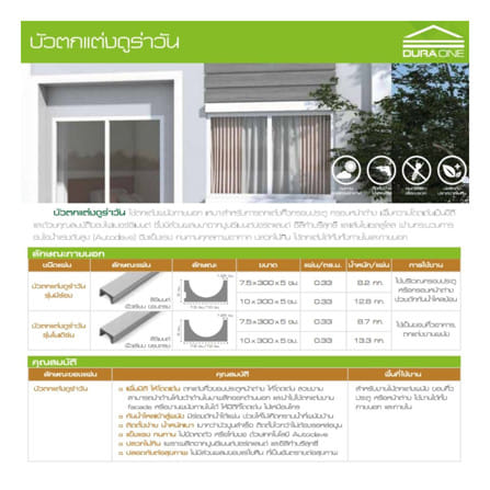 บัวตกแต่ง โมเดิร์น DURAONE 10x5x300 ซม. สีซีเมนต์_3
