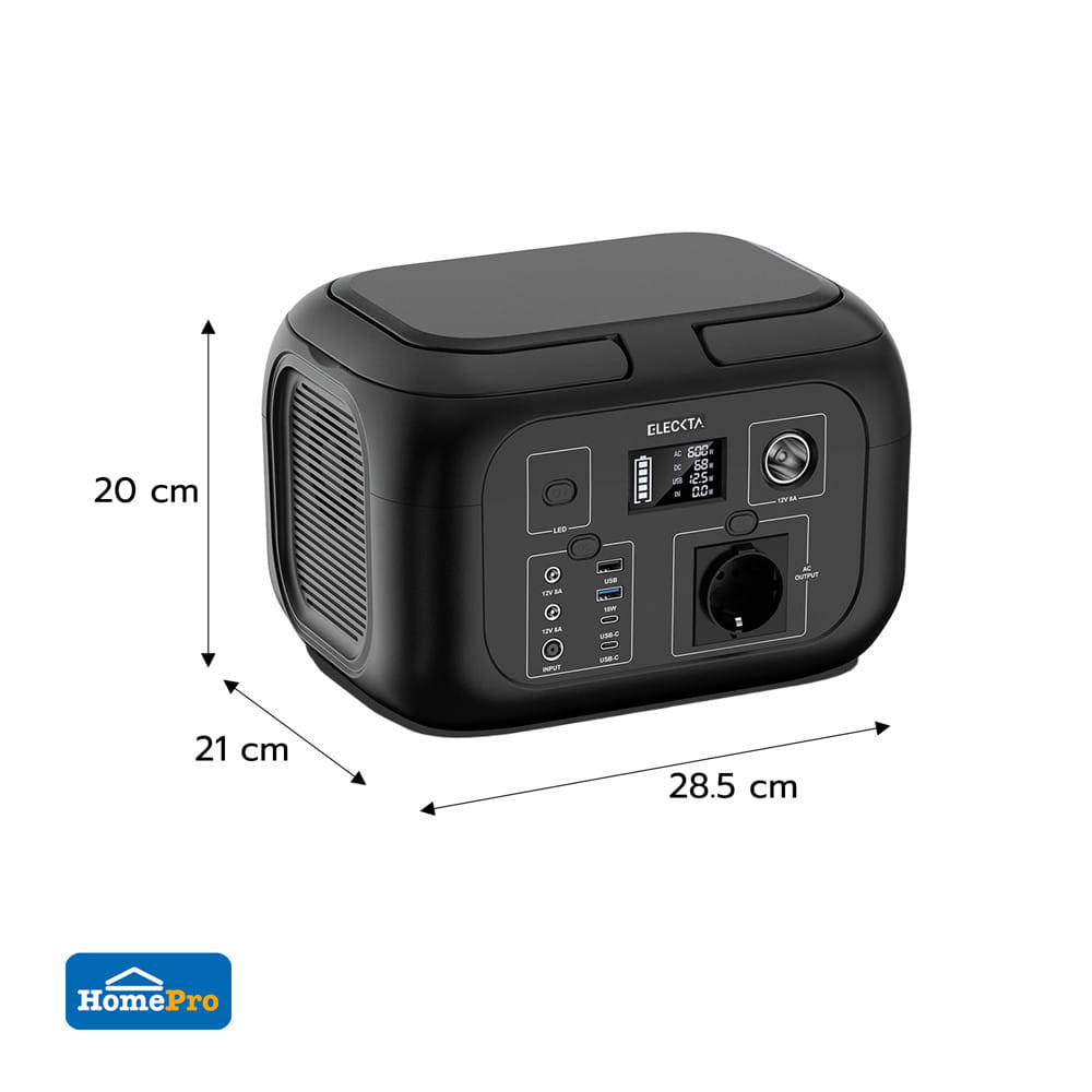 POWER BOX ELECKTA 448WH 600 วัตต์ สีดำ