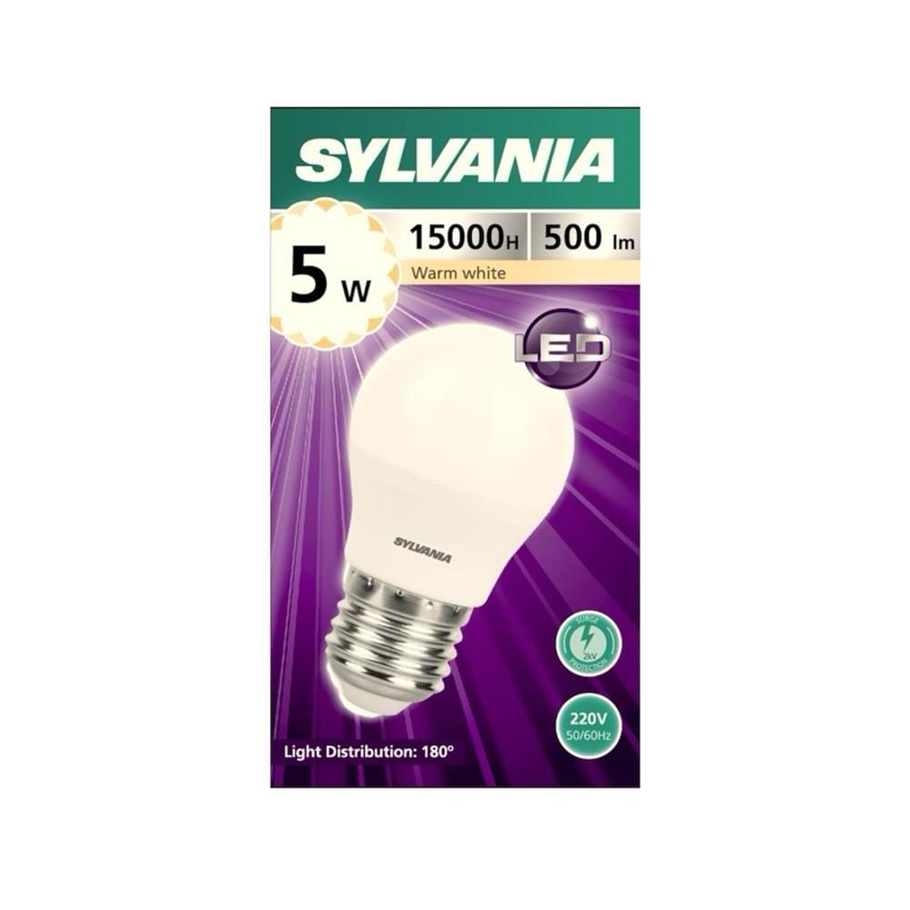 หลอด LED SYLVANIA G45 BASIC PLUS 5 วัตต์ WARM WHITE E27
