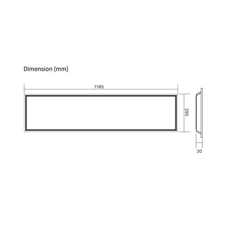 โคมฝังฝ้า LED SHINING PANEL S-PNR 40 วัตต์ 30x120 ซม. DAYLIGHT_8