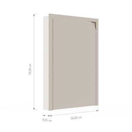 บานถังแก๊ส เปิดซ้าย KITZCHO CURVE 56x74 ซม. สี SAHARA_5