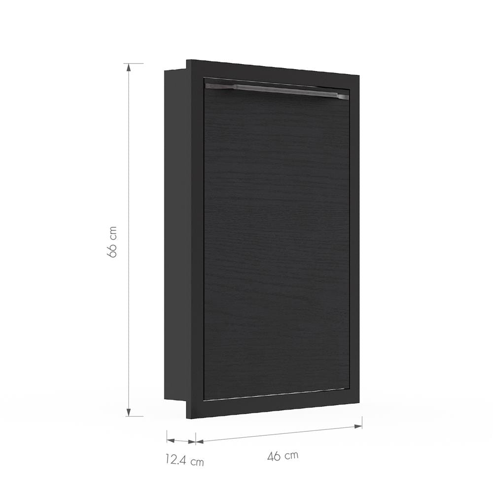 บานซิงค์เดี่ยว เปิดขวา KITZCHO LUCIDA PLUS 46x66 ซม. สี BLACK OAK