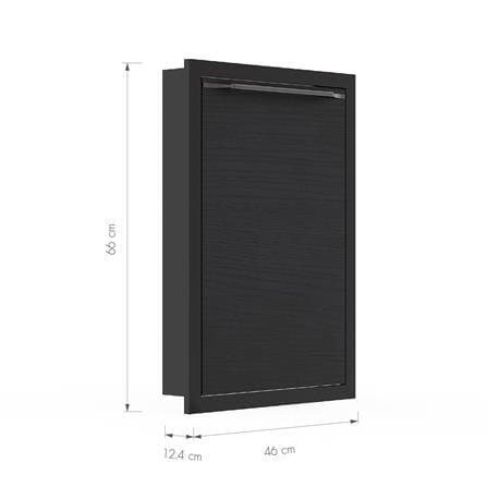 บานซิงค์เดี่ยว เปิดขวา KITZCHO LUCIDA PLUS 46x66 ซม. สี BLACK OAK_5
