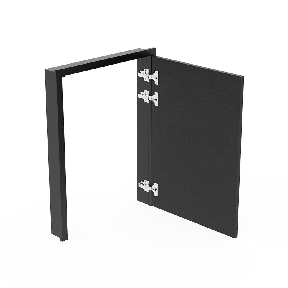 บานถังแก๊ส เปิดขวา KITZCHO LUCIDA PLUS 56x74 ซม. สี BLACK OAK