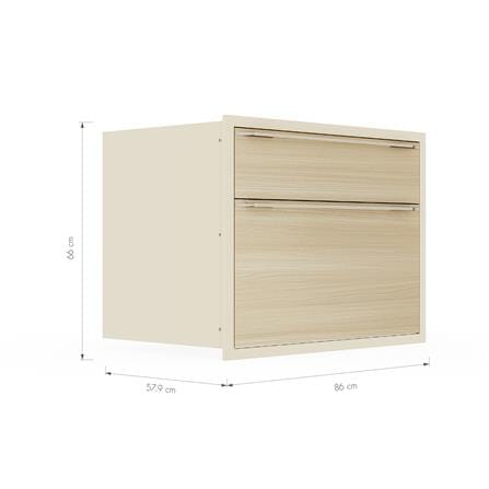 ตู้ลิ้นชัก KITZCHO LUCIDA PLUS 86x66 ซม. สี NATURAL OAK_5