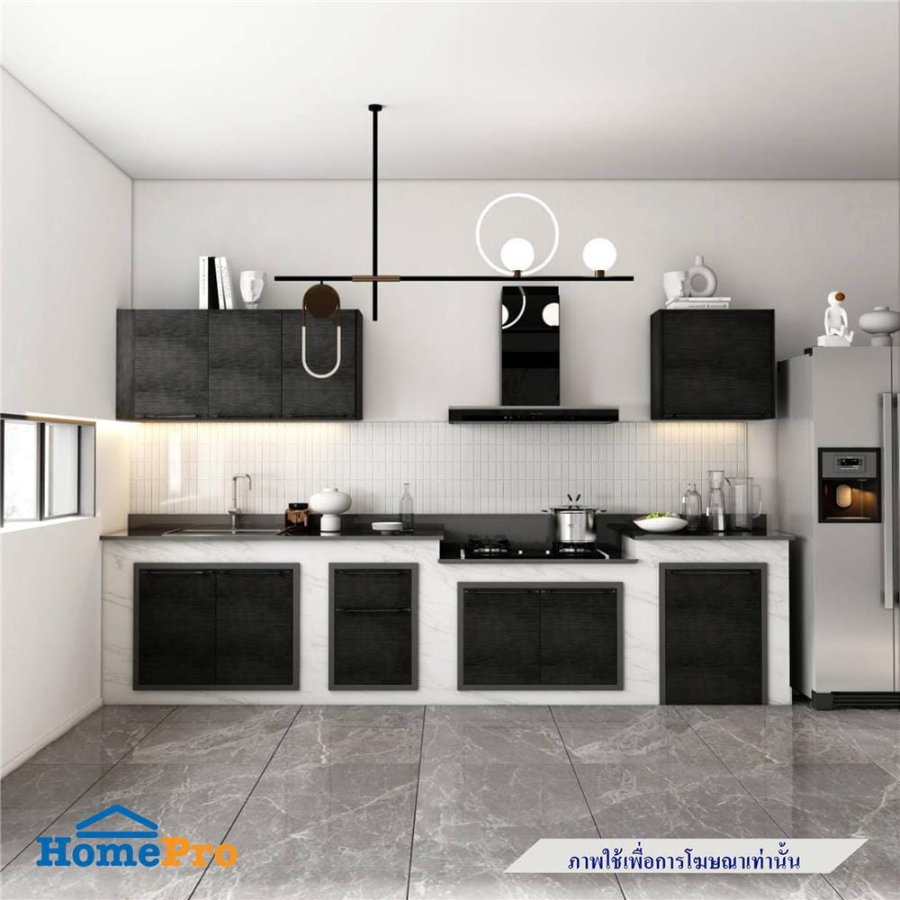 ตู้แขวนคู่ KITZCHO LUCIDA PLUS 80x60 ซม. สี BLACK OAK