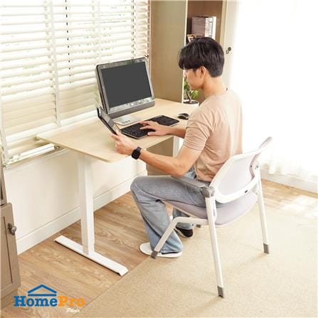 โต๊ะปรับระดับไฟฟ้า FURDINI KENTO-3D-M1S2 120 ซม. สีไวท์โอ๊ค_6