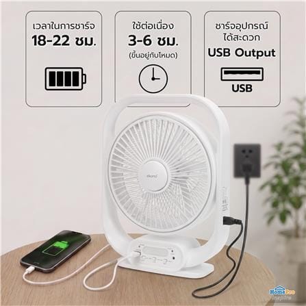 พัดลมพกพา 12 นิ้ว EKONO EK-PTB03 สีขาว_9