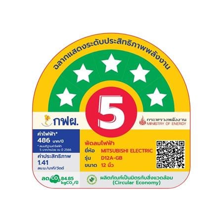 พัดลมตั้งโต๊ะ 12 นิ้ว MITSUBISHI D12A-GB ABL สีฟ้า_4