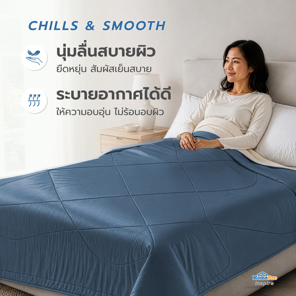 ผ้าห่ม HOME LIVING STYLE ANDES 70x90 นิ้ว สี BLUE